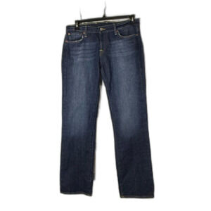 Lucky Brand Sundown straight denim blue jeans size 12/31   Back flap pockets